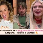 Adryana Ribeiro, Daniel Erthal e Maíra Charken na segunda Roça de A Fazenda 18