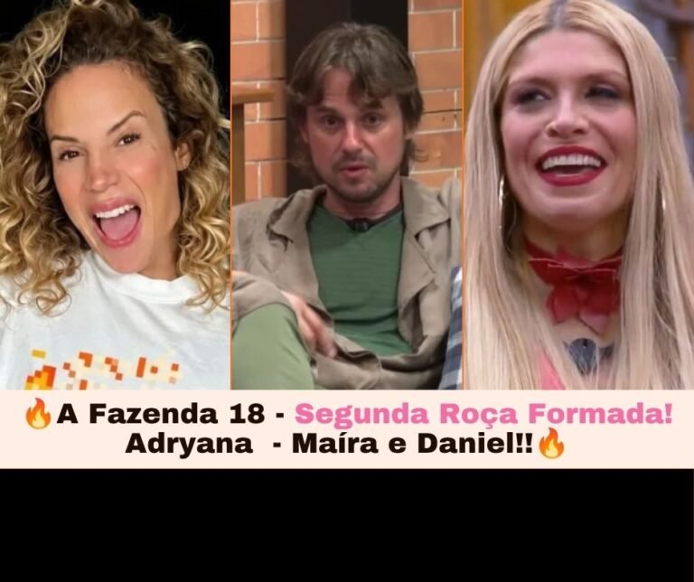 Adryana Ribeiro, Daniel Erthal e Maíra Charken na segunda Roça de A Fazenda 18
